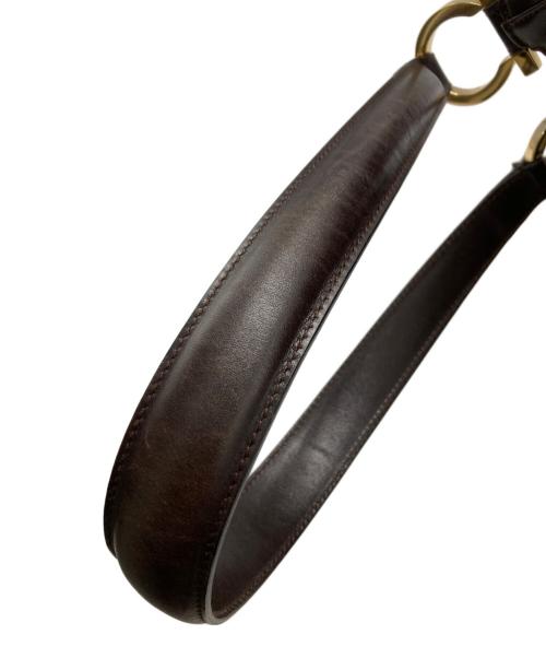 Salvatore Ferragamo（サルヴァトーレ フェラガモ）Salvatore Ferragamo (サルヴァトーレ フェラガモ) 巾着型 ショルダーバッグ ブラウンの古着・服飾アイテム