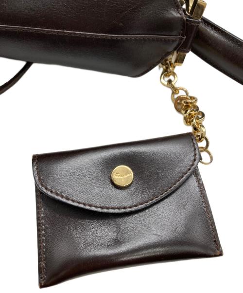 Salvatore Ferragamo（サルヴァトーレ フェラガモ）Salvatore Ferragamo (サルヴァトーレ フェラガモ) 巾着型 ショルダーバッグ ブラウンの古着・服飾アイテム