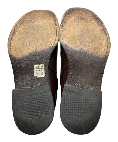 PRADA（プラダ）PRADA (プラダ) レザーブーツ ブラウン サイズ:6の古着・服飾アイテム