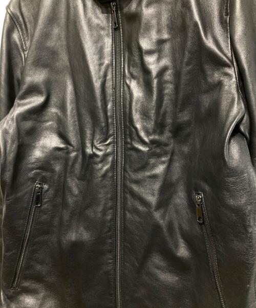 EDIFICE（エディフィス）EDIFICE (エディフィス) シープスキンシングルレザージャケット ブラック サイズ:Lの古着・服飾アイテム