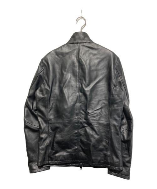 EDIFICE（エディフィス）EDIFICE (エディフィス) シープスキンシングルレザージャケット ブラック サイズ:Lの古着・服飾アイテム