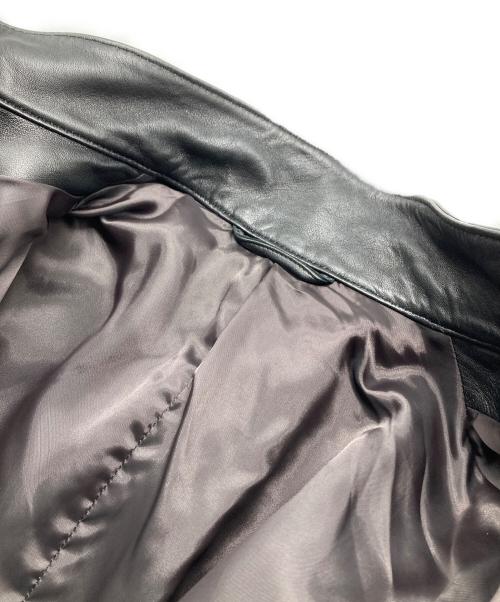 EDIFICE（エディフィス）EDIFICE (エディフィス) シープスキンシングルレザージャケット ブラック サイズ:Lの古着・服飾アイテム