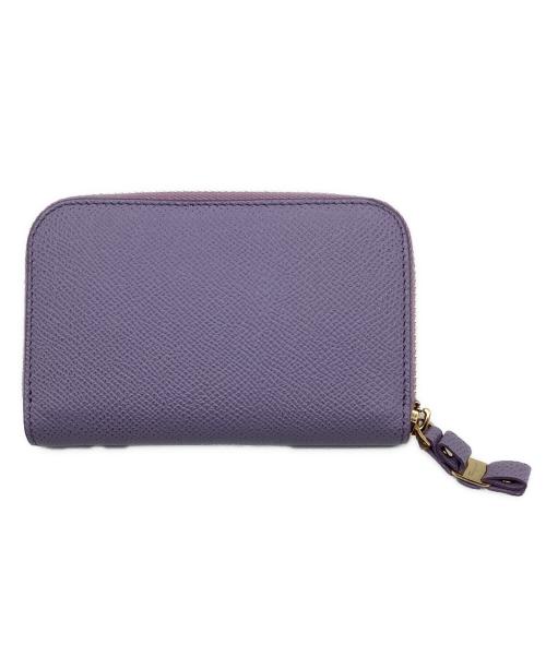 Salvatore Ferragamo（サルヴァトーレ フェラガモ）Salvatore Ferragamo (サルヴァトーレ フェラガモ) リボンレザーコインケース パープルの古着・服飾アイテム