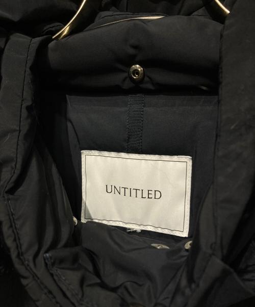 UNTITLED（アンタイトル）UNTITLED (アンタイトル) ホワイトダックダウンコート ブラック サイズ:38の古着・服飾アイテム