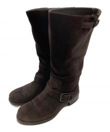 BOTTEGA VENETA（ボッテガベネタ）の古着「スウェードロングブーツ」｜ブラウン