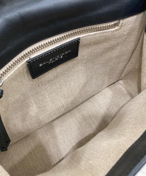 BALENCIAGA（バレンシアガ）BALENCIAGA (バレンシアガ) アフタヌーンショルダーバッグ ブラック×ベージュの古着・服飾アイテム