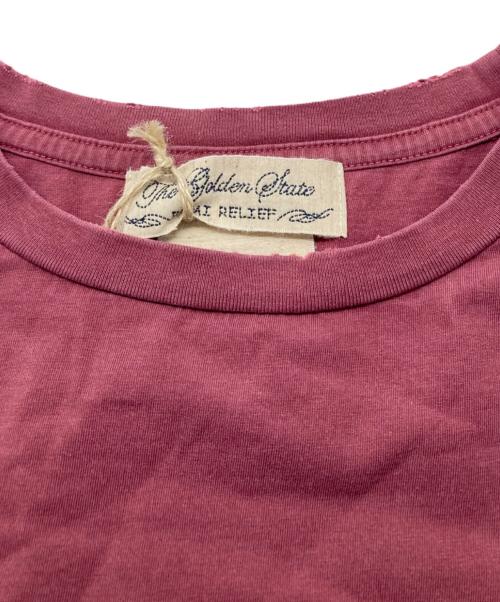 REMI RELIEF（レミレリーフ）REMI RELIEF (レミレリーフ) プリントTシャツ パープル サイズ:Lの古着・服飾アイテム