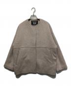 JOURNAL STANDARDジャーナルスタンダード）の古着「25AW スーパー140ビーバーノーカラーショートコート」｜ベージュ
