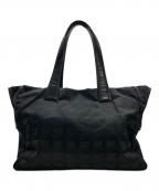 CHANELシャネル）の古着「ニュートラベルライン トートバッグ」｜ブラック