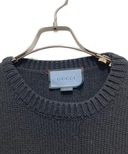GUCCI（グッチ）GUCCI (グッチ) 刺繍ニット ブラック サイズ:XSの古着・服飾アイテム