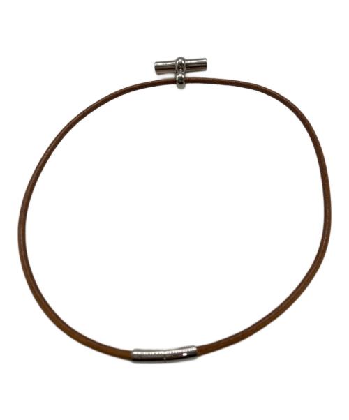 HERMES（エルメス）HERMES (エルメス) グレナンチョーカー ブラウンの古着・服飾アイテム