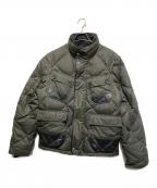 LOUIS VUITTONルイ ヴィトン）の古着「2WAYLVロゴチェックダウンジャケット」｜カーキ