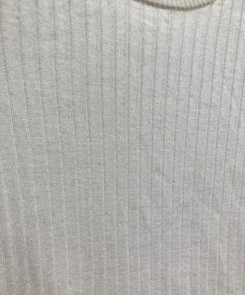 DRAWER（ドゥロワー）DRAWER (ドゥロワー) 18G カシミヤシルクリブクルーネックニット ベージュ サイズ:2の古着・服飾アイテム