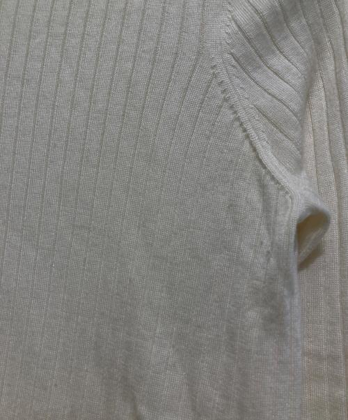 DRAWER（ドゥロワー）DRAWER (ドゥロワー) 18G カシミヤシルクリブクルーネックニット ベージュ サイズ:2の古着・服飾アイテム