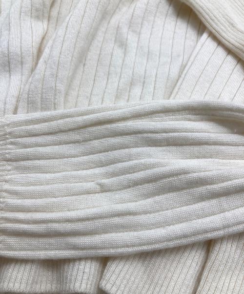 DRAWER（ドゥロワー）DRAWER (ドゥロワー) 18G カシミヤシルクリブクルーネックニット ベージュ サイズ:2の古着・服飾アイテム