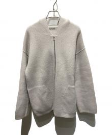 theory luxe（セオリーリュクス）の古着「ジップ フーデッドカーディガン」｜ベージュ