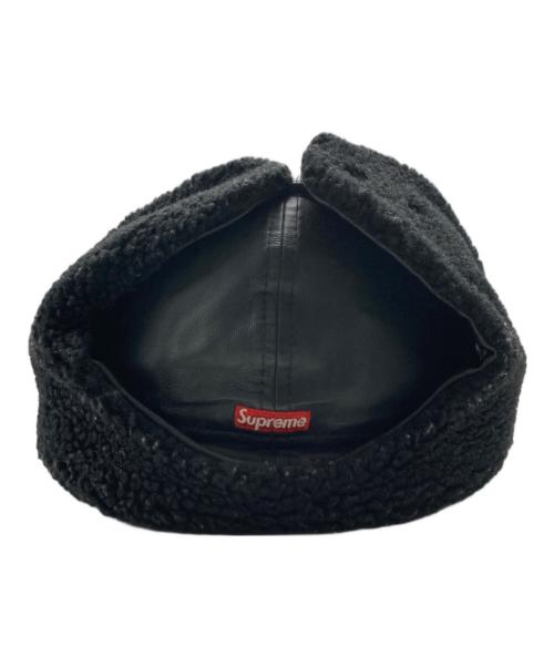 SUPREME（シュプリーム）SUPREME (シュプリーム) New Era (ニューエラ) Leather Earflap Box Logo ブラック サイズ:71/4の古着・服飾アイテム