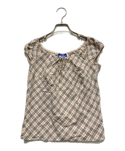 BURBERRY BLUE LABEL（バーバリー ブルー レーベル）BURBERRY BLUE LABEL (バーバリー ブルー レーベル) ノヴァチェックブラウス ベージュ サイズ:38の古着・服飾アイテム