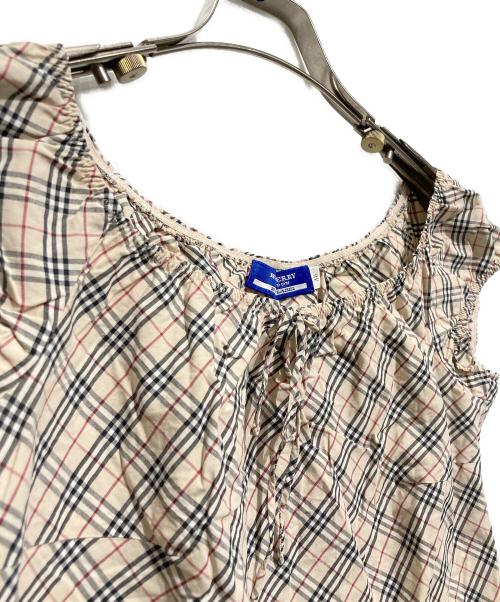 BURBERRY BLUE LABEL（バーバリー ブルー レーベル）BURBERRY BLUE LABEL (バーバリー ブルー レーベル) ノヴァチェックブラウス ベージュ サイズ:38の古着・服飾アイテム