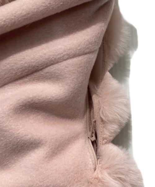 JENNE（ジェンヌ）JENNE (ジェンヌ) 袖取り外し２WAYファージャケットコート ピンク サイズ:Lの古着・服飾アイテム