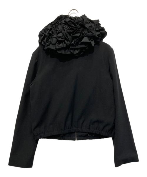 JENNE（ジェンヌ）JENNE (ジェンヌ) ギャザーリボンブルゾン ブラック サイズ:L 未使用品の古着・服飾アイテム