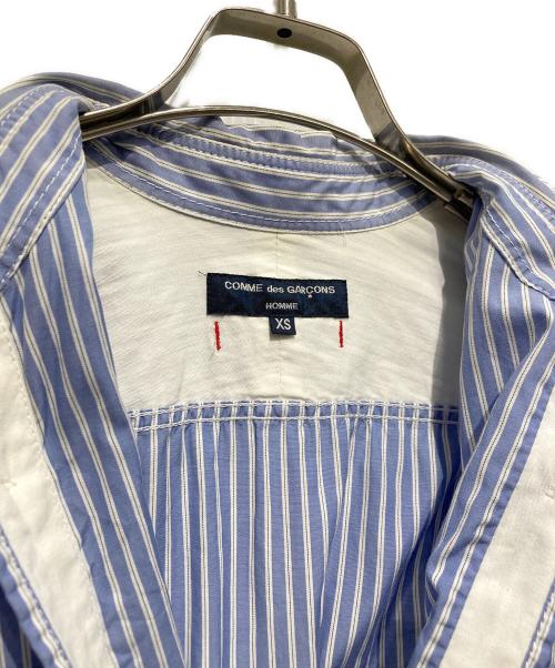COMME des GARCONS HOMME（コムデギャルソン オム）COMME des GARCONS HOMME (コムデギャルソン オム) ストライプシャツ スカイブルー サイズ:XSの古着・服飾アイテム