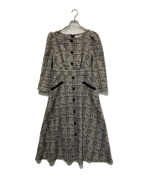 HER LIP TO（ハーリップトゥ）Her lip to (ハーリップトゥ) Classic Tweed Midi Dress ブラック サイズ:Mの古着・服飾アイテム