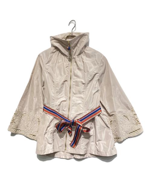 Super Beauty（スーパービューティ）Super Beauty (スーパービューティ) カットワークナイロンジャケット ベージュ サイズ:40 未使用品の古着・服飾アイテム