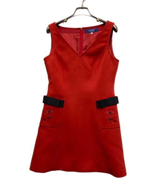 M'S GRACY（エムズグレイシー）M'S GRACY (エムズグレイシー) ノースリーブワンピース レッド サイズ:36の古着・服飾アイテム