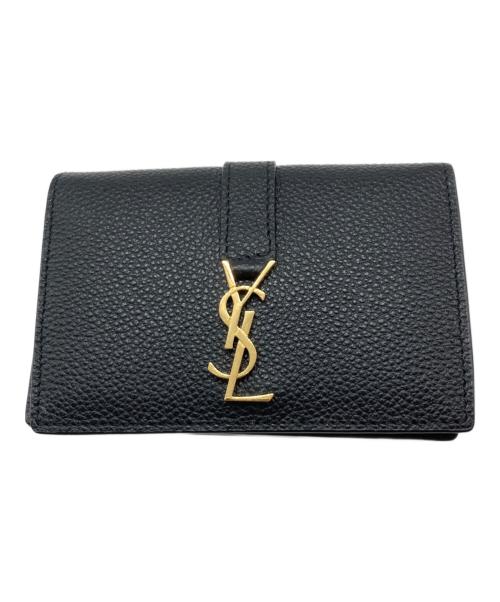 Saint Laurent Paris（サンローランパリ）Saint Laurent Paris (サンローランパリ) YSLロゴレザーカードケース ブラックの古着・服飾アイテム
