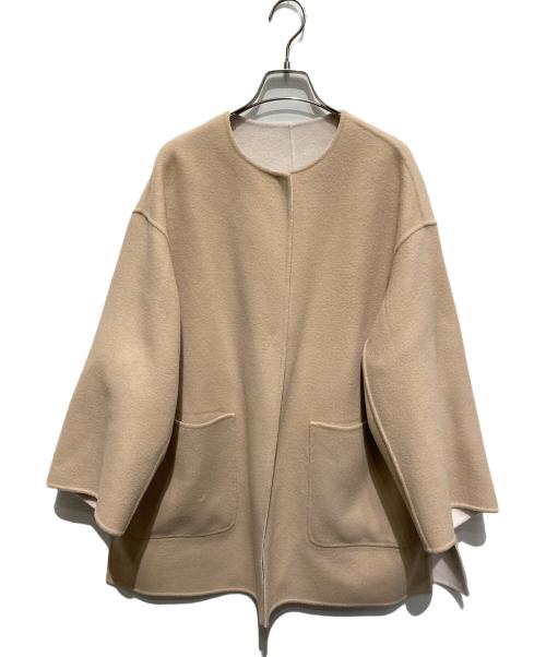 UNITED ARROWS（ユナイテッドアローズ）UNITED ARROWS (ユナイテッドアローズ) ウールリバーシブルコート ベージュ×ホワイト サイズ:36の古着・服飾アイテム
