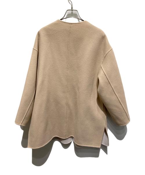 UNITED ARROWS（ユナイテッドアローズ）UNITED ARROWS (ユナイテッドアローズ) ウールリバーシブルコート ベージュ×ホワイト サイズ:36の古着・服飾アイテム