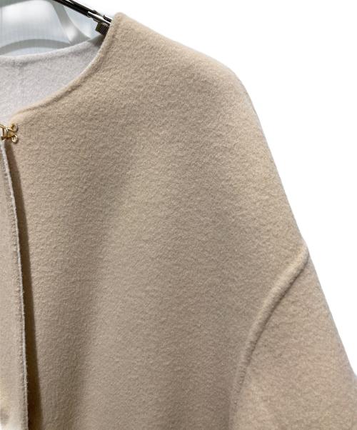 UNITED ARROWS（ユナイテッドアローズ）UNITED ARROWS (ユナイテッドアローズ) ウールリバーシブルコート ベージュ×ホワイト サイズ:36の古着・服飾アイテム