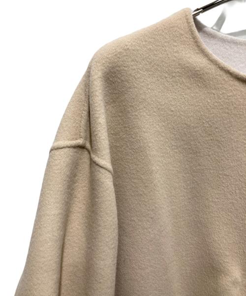UNITED ARROWS（ユナイテッドアローズ）UNITED ARROWS (ユナイテッドアローズ) ウールリバーシブルコート ベージュ×ホワイト サイズ:36の古着・服飾アイテム
