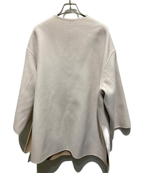 UNITED ARROWS（ユナイテッドアローズ）UNITED ARROWS (ユナイテッドアローズ) ウールリバーシブルコート ベージュ×ホワイト サイズ:36の古着・服飾アイテム