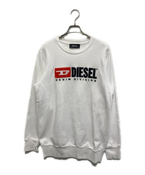 DIESEL（ディーゼル）DIESEL (ディーゼル) ロゴスウェット ホワイト サイズ:Sの古着・服飾アイテム