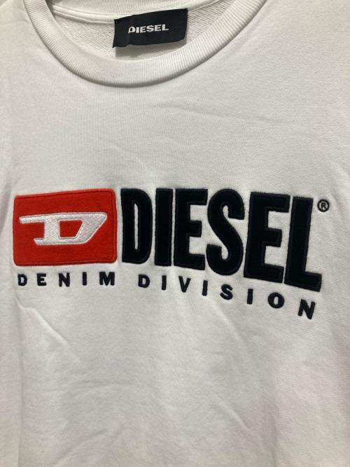 DIESEL（ディーゼル）DIESEL (ディーゼル) ロゴスウェット ホワイト サイズ:Sの古着・服飾アイテム