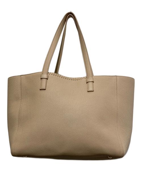 Salvatore Ferragamo（サルヴァトーレ フェラガモ）Salvatore Ferragamo (サルヴァトーレ フェラガモ) マルタ ガンチーニ レザー トートバッグ ベージュの古着・服飾アイテム