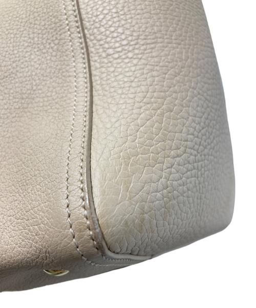 Salvatore Ferragamo（サルヴァトーレ フェラガモ）Salvatore Ferragamo (サルヴァトーレ フェラガモ) マルタ ガンチーニ レザー トートバッグ ベージュの古着・服飾アイテム