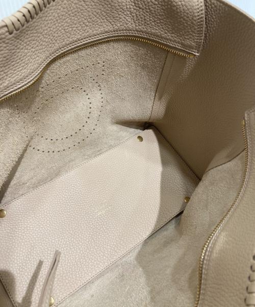 Salvatore Ferragamo（サルヴァトーレ フェラガモ）Salvatore Ferragamo (サルヴァトーレ フェラガモ) マルタ ガンチーニ レザー トートバッグ ベージュの古着・服飾アイテム