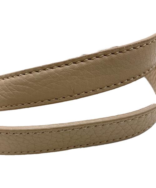 Salvatore Ferragamo（サルヴァトーレ フェラガモ）Salvatore Ferragamo (サルヴァトーレ フェラガモ) マルタ ガンチーニ レザー トートバッグ ベージュの古着・服飾アイテム