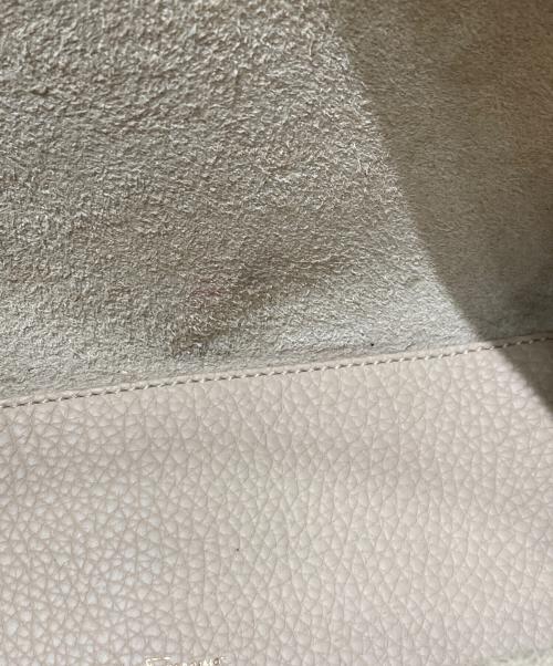 Salvatore Ferragamo（サルヴァトーレ フェラガモ）Salvatore Ferragamo (サルヴァトーレ フェラガモ) マルタ ガンチーニ レザー トートバッグ ベージュの古着・服飾アイテム