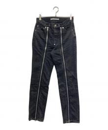 JOHN LAWRENCE SULLIVAN（ジョン ローレンス サリバン）の古着「ブリーチデニムジップパンツ」｜ブラック