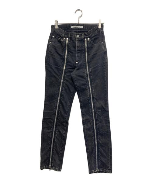 JOHN LAWRENCE SULLIVAN（ジョン ローレンス サリバン）JOHN LAWRENCE SULLIVAN (ジョン ローレンス サリバン) ブリーチデニムジップパンツ ブラック サイズ:44の古着・服飾アイテム