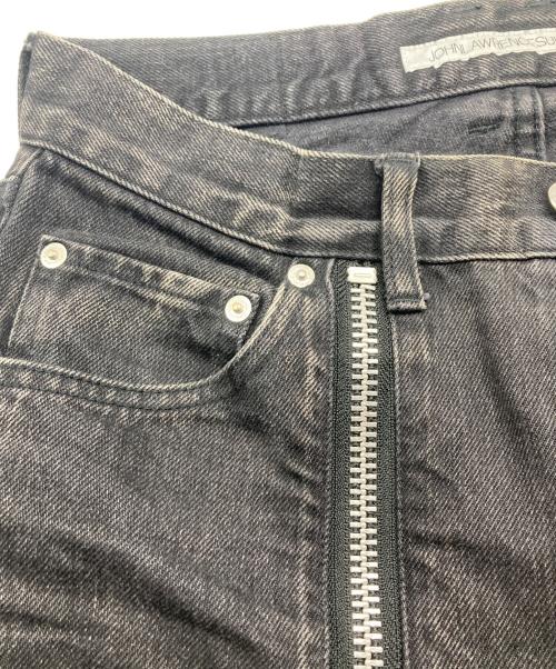 JOHN LAWRENCE SULLIVAN（ジョン ローレンス サリバン）JOHN LAWRENCE SULLIVAN (ジョン ローレンス サリバン) ブリーチデニムジップパンツ ブラック サイズ:44の古着・服飾アイテム