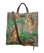 GUCCIグッチ）の古着「2WAY GGスプリーム ベンガルプリント トートバッグ」｜ベージュ