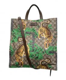 GUCCI（グッチ）の古着「2WAY GGスプリーム ベンガルプリント トートバッグ」｜ベージュ