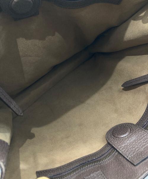 GUCCI（グッチ）GUCCI (グッチ) 2WAY GGスプリーム ベンガルプリント トートバッグ ベージュの古着・服飾アイテム