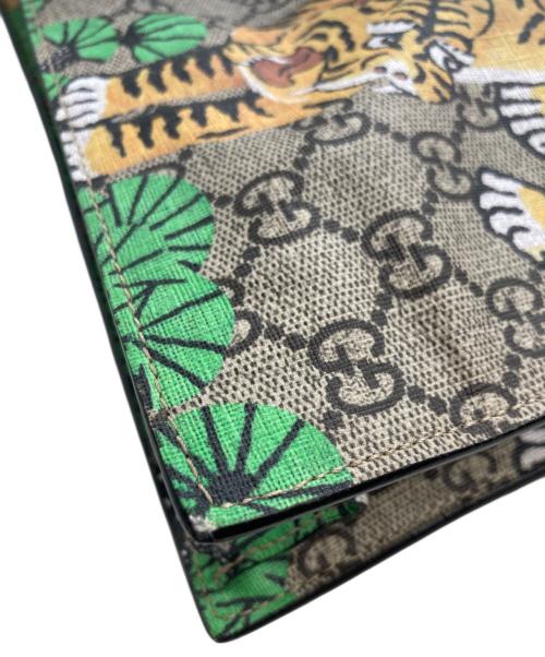 GUCCI（グッチ）GUCCI (グッチ) 2WAY GGスプリーム ベンガルプリント トートバッグ ベージュの古着・服飾アイテム