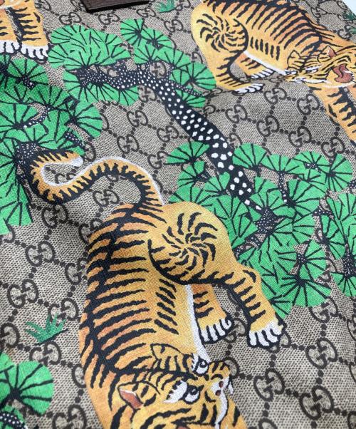 GUCCI（グッチ）GUCCI (グッチ) 2WAY GGスプリーム ベンガルプリント トートバッグ ベージュの古着・服飾アイテム